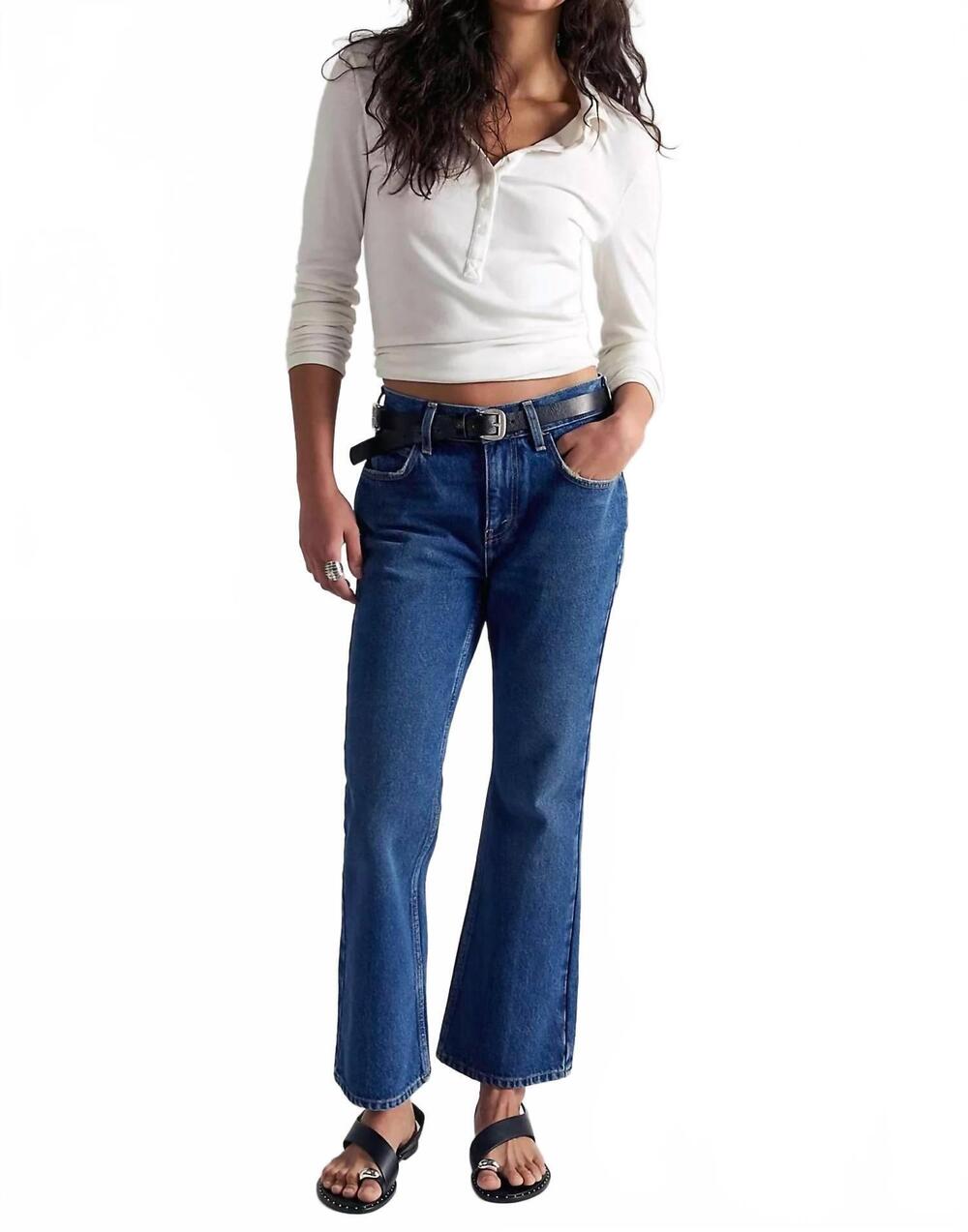 NEW FREE PEOPLE elowen jeans in denim